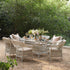 Willowbrook Lattice Weave Rattan 6 - Seater Oval Dining Set, White - daals