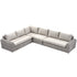 Bellagio Round Wicker Large Corner Sofa, Light Grey - daals