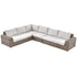 Bellagio Round Wicker Large Corner Sofa, Natural - daals