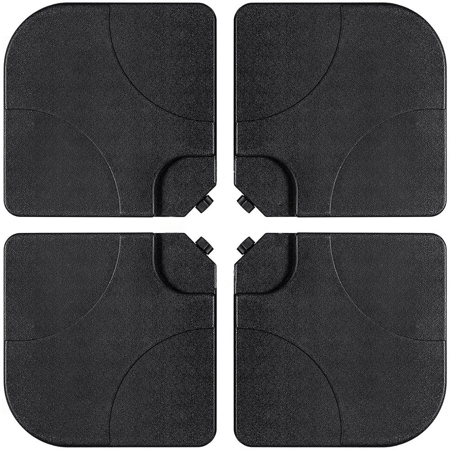 Pack of 4 Square Sand/Water Fillable Parasol Base Weights