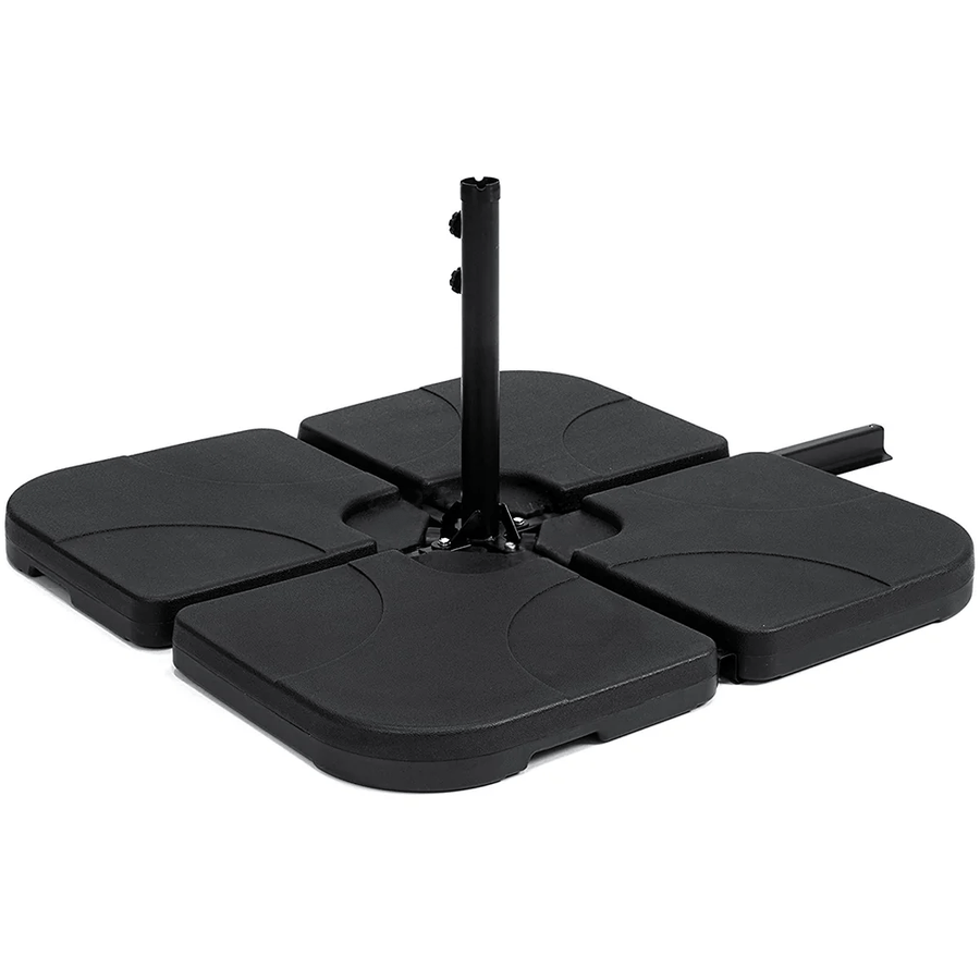 Pack of 4 Square Sand/Water Fillable Parasol Base Weights