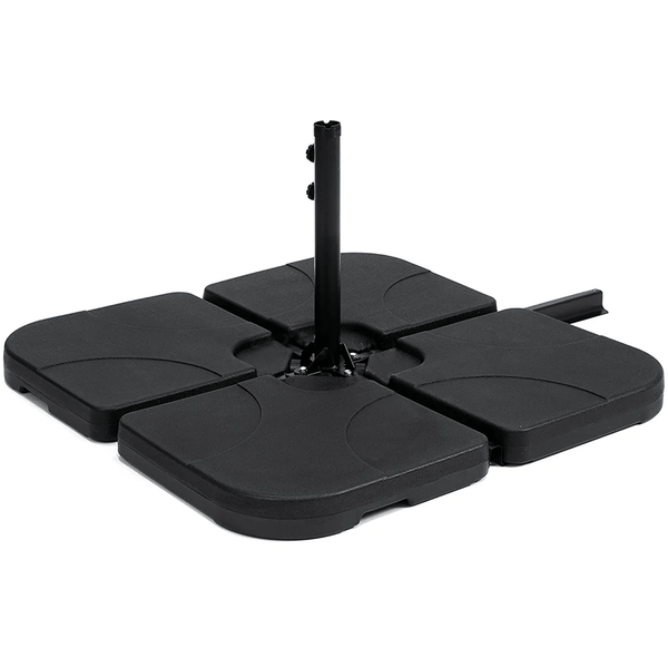 Pack of 4 Square Sand/Water Fillable Parasol Base Weights