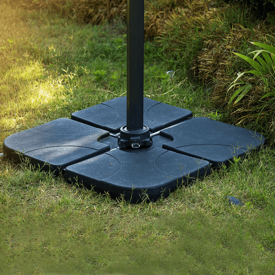 Pack of 4 Square Sand/Water Fillable Parasol Base Weights