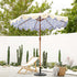 Cloud Pattern 2.6M Octagonal Tassel Parasol with Aluminium Tilt - daals