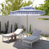 Fabienne Blue and White Striped 3M Double Top Crank and Tilt Parasol - daals