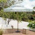 Fabienne Sage Green and White Striped 3M Double Top Crank and Tilt Parasol - daals