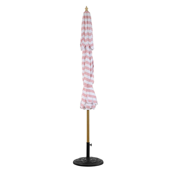 Fabienne Pink and White Striped 3M Double Top Crank and Tilt Parasol - daals