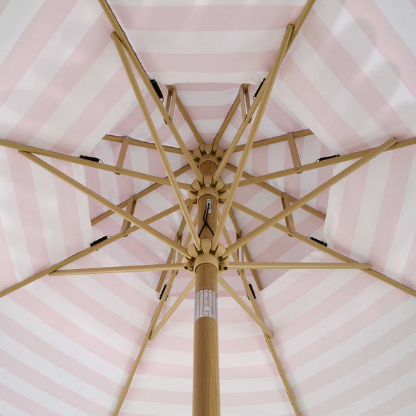 Fabienne Pink and White Striped 3M Double Top Crank and Tilt Parasol - daals