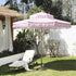 Fabienne Pink and White Striped 3M Double Top Crank and Tilt Parasol - daals