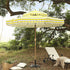 Fabienne Yellow and White Striped 3M Double Top Crank and Tilt Parasol - daals