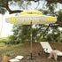 Fabienne Yellow and White Striped 3M Double Top Crank and Tilt Parasol