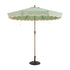 Colette Riviera Scalloped Garden Tilt Parasol, Celadon Green and Beige