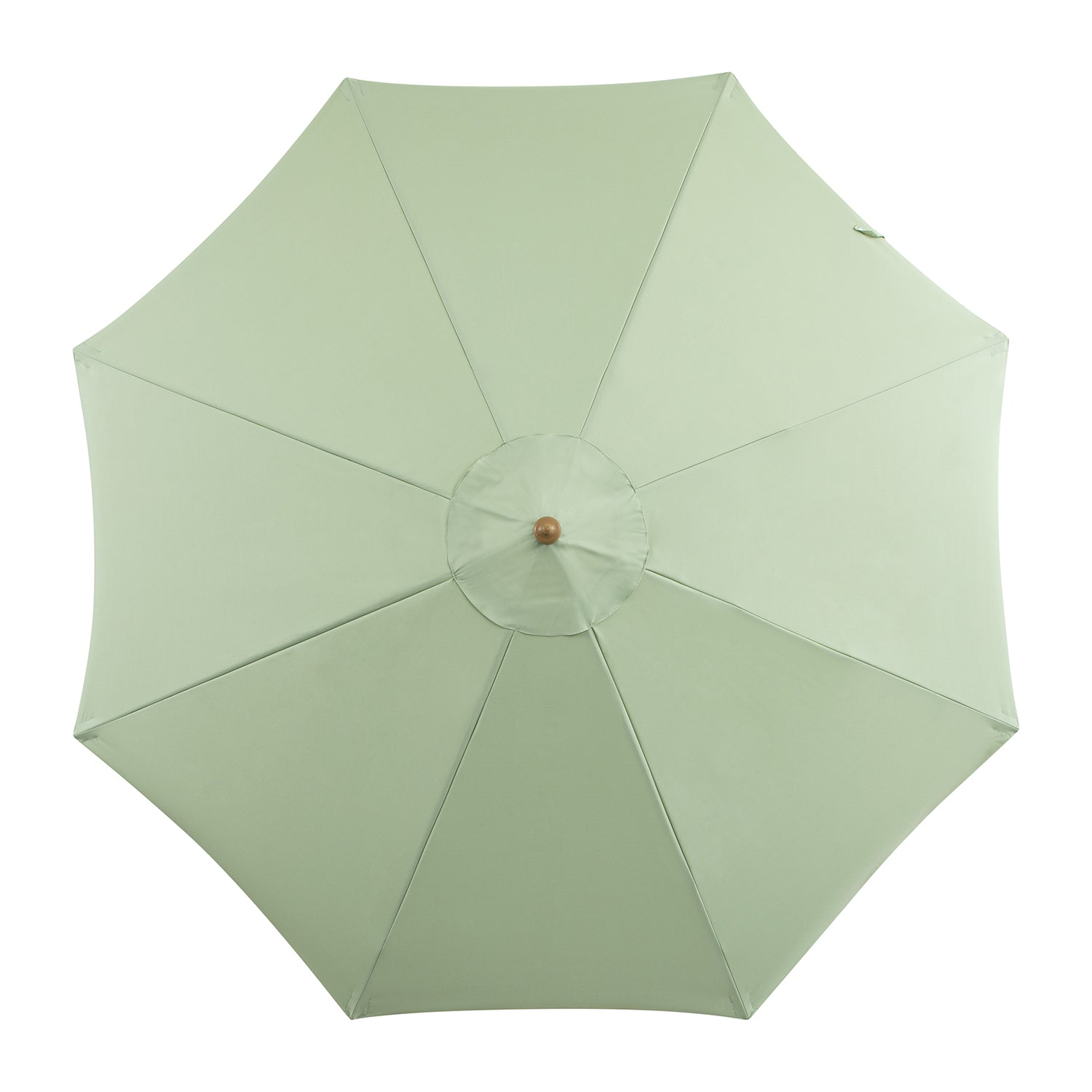 Colette Riviera Scalloped Garden Tilt Parasol, Celadon Green and Beige