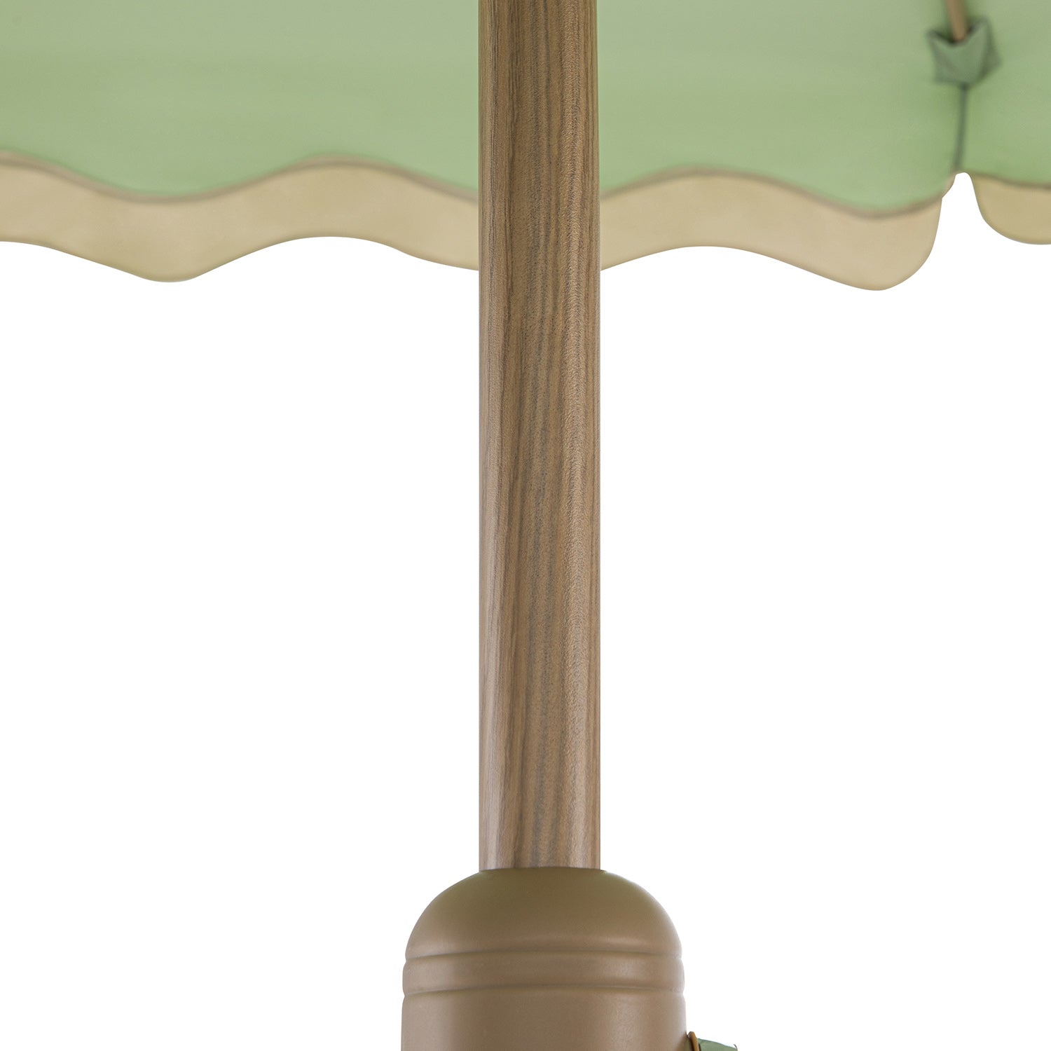 Colette Riviera Scalloped Garden Tilt Parasol, Celadon Green and Beige
