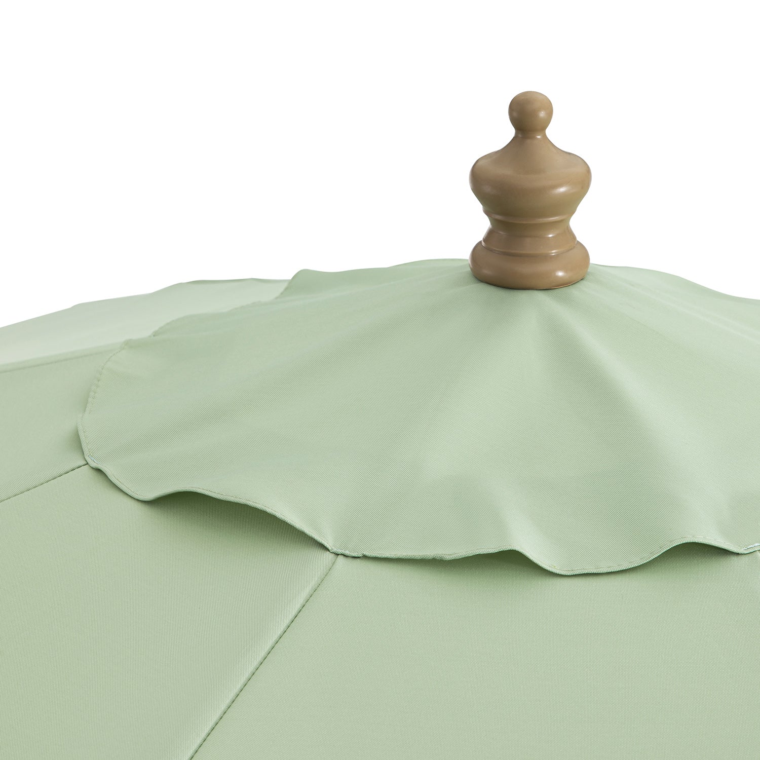 Colette Riviera Scalloped Garden Tilt Parasol, Celadon Green and Beige