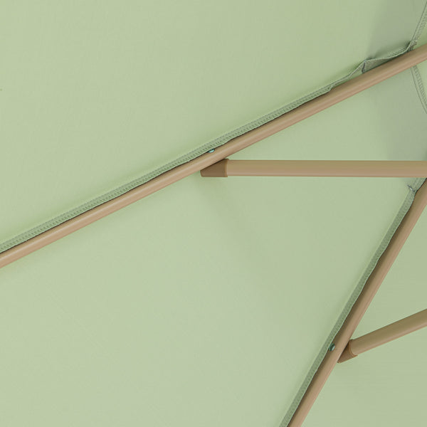 Colette Riviera Scalloped Garden Tilt Parasol, Celadon Green and Beige - daals