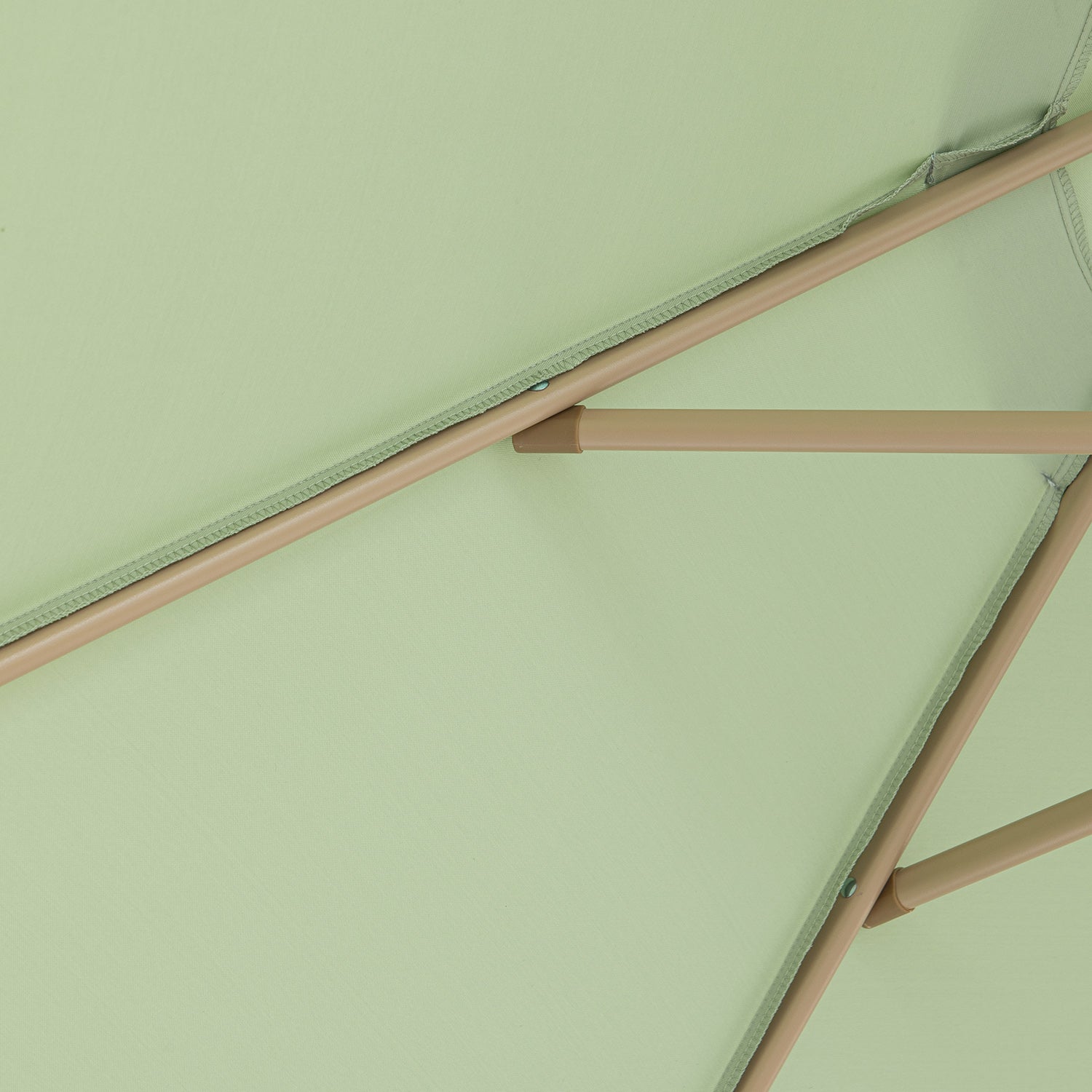 Colette Riviera Scalloped Garden Tilt Parasol, Celadon Green and Beige