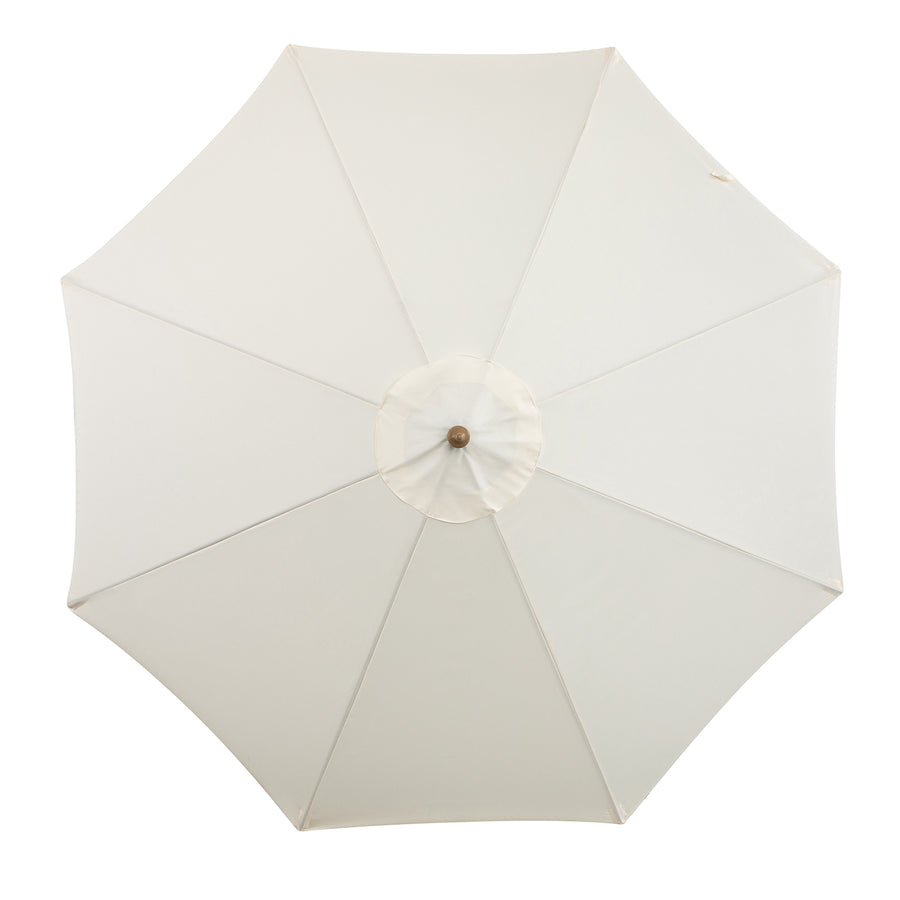 Colette Riviera Scalloped Garden Tilt Parasol, Ivory and Largo Blue - daals