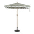 Colette Riviera Scalloped Garden Tilt Parasol, Stone and White