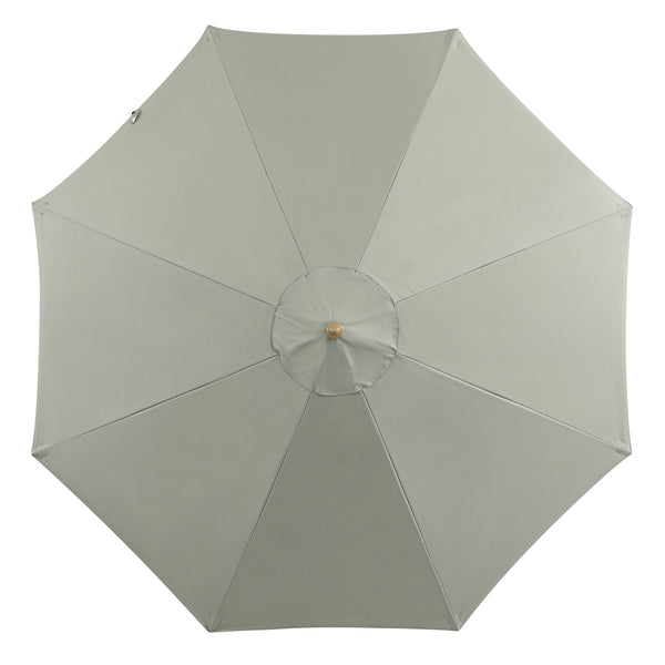 Colette Riviera Scalloped Garden Tilt Parasol, Stone and White - daals