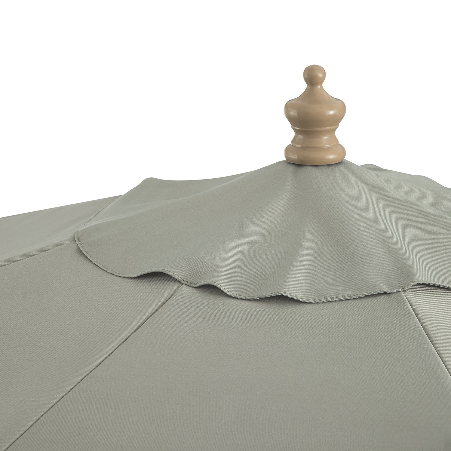 Colette Riviera Scalloped Garden Tilt Parasol, Stone and White