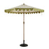 Margaux Scalloped Garden Tilt Parasol, Fig Leaf and Beige - daals