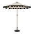 Margaux Scalloped Garden Tilt Parasol, Licorice and Beige - daals