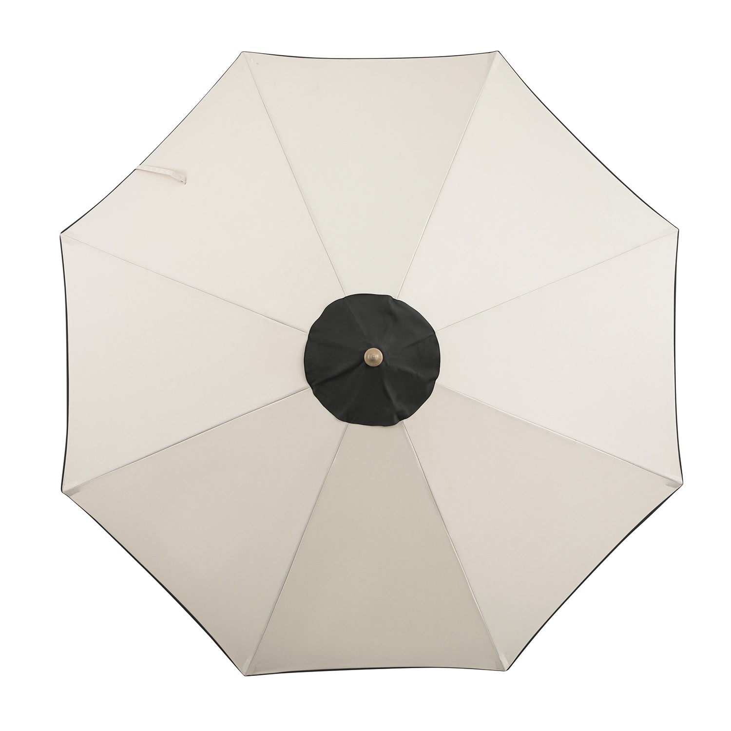 Margaux Scalloped Garden Tilt Parasol, Licorice and Beige