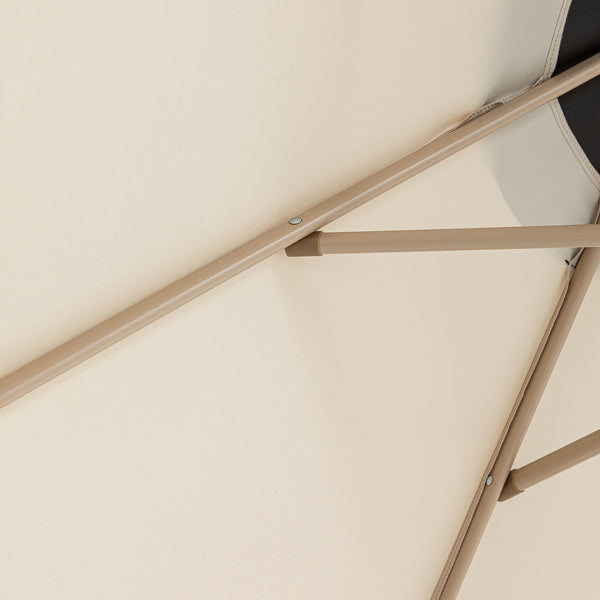 Margaux Scalloped Garden Tilt Parasol, Licorice and Beige - daals