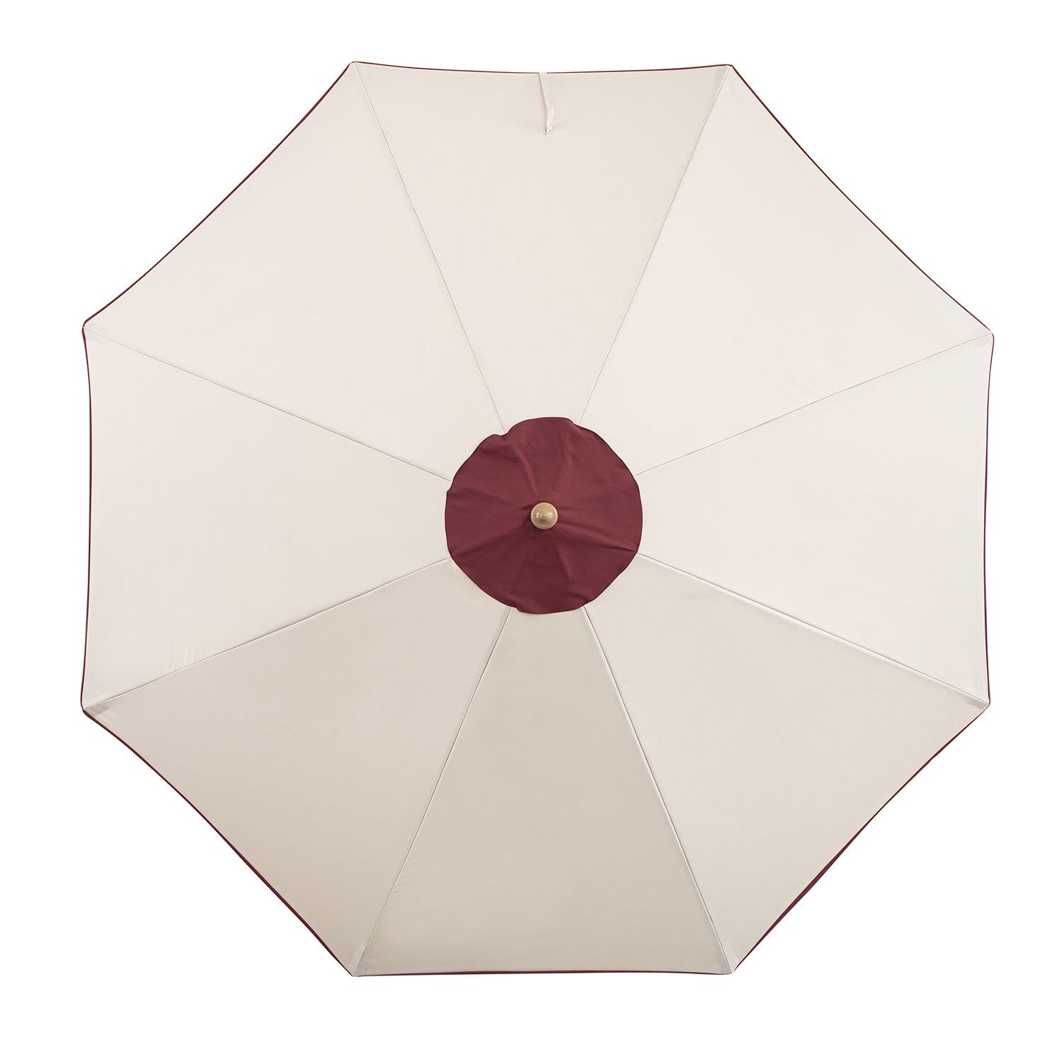 Margaux Scalloped Garden Tilt Parasol, Redcurrant and Beige