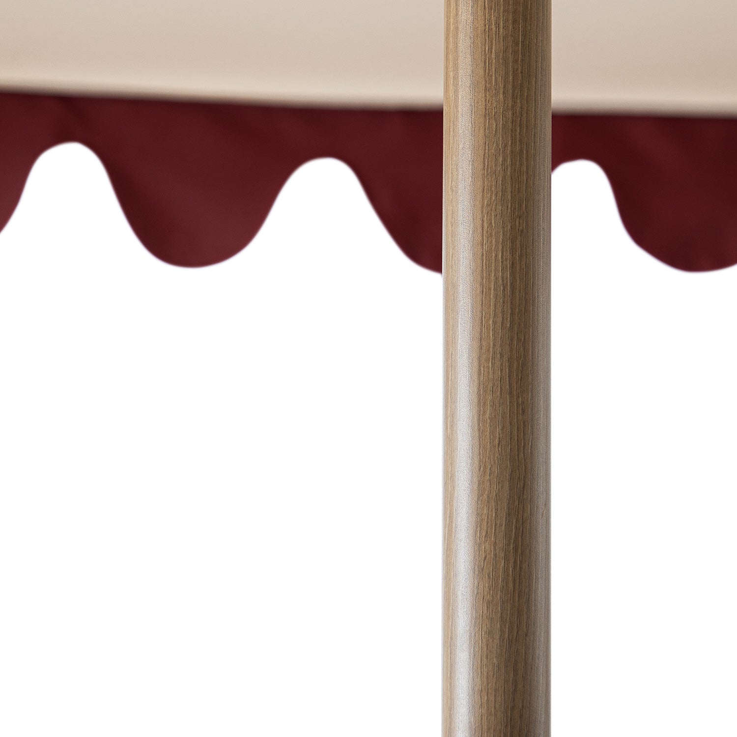 Margaux Scalloped Garden Tilt Parasol, Redcurrant and Beige