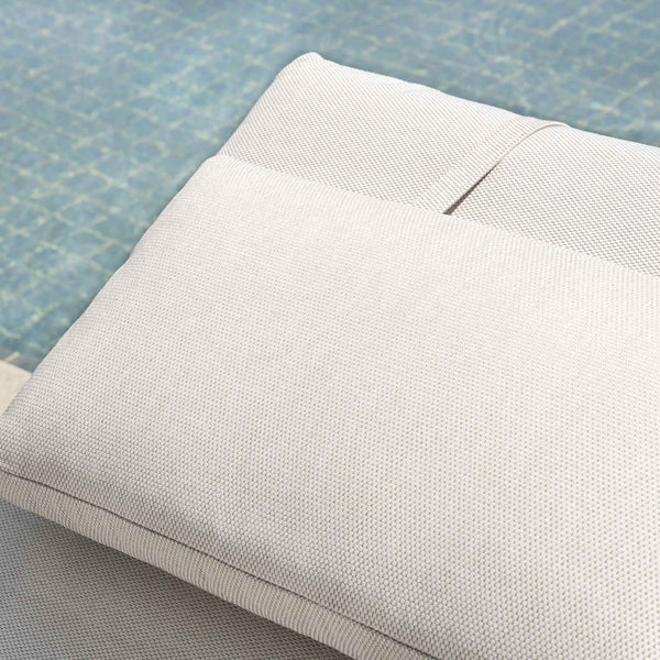 Pedra Rope and Aluminium Outdoor Sun Lounger and Side Table Set, Grey