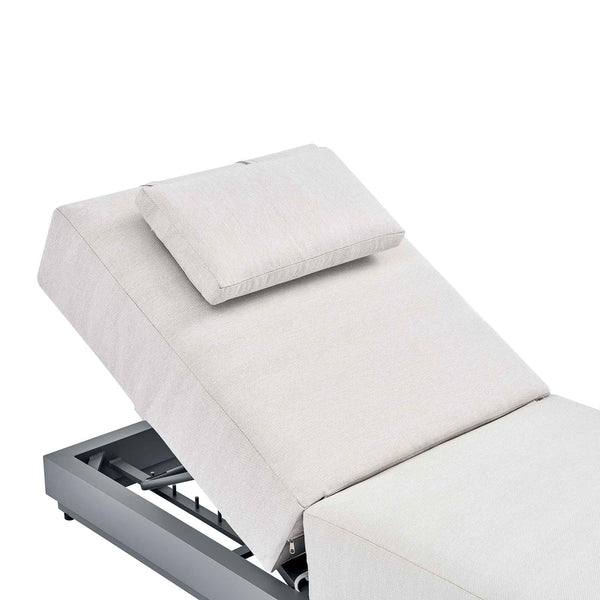 Pedra Rope and Aluminium Outdoor Sun Lounger, Grey