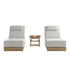 Pedra Rope and Aluminium Outdoor Sun Lounger and Side Table Set, Natural - daals