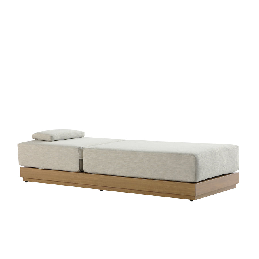 Pedra Rope and Aluminium Outdoor Sun Lounger, Natural