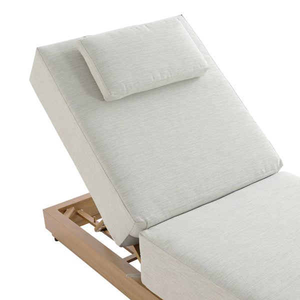 Pedra Rope and Aluminium Outdoor Sun Lounger, Natural