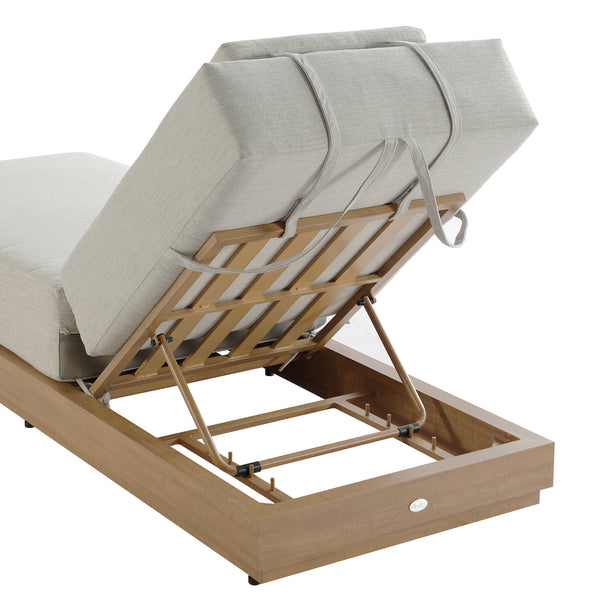 Pedra Rope and Aluminium Outdoor Sun Lounger, Natural