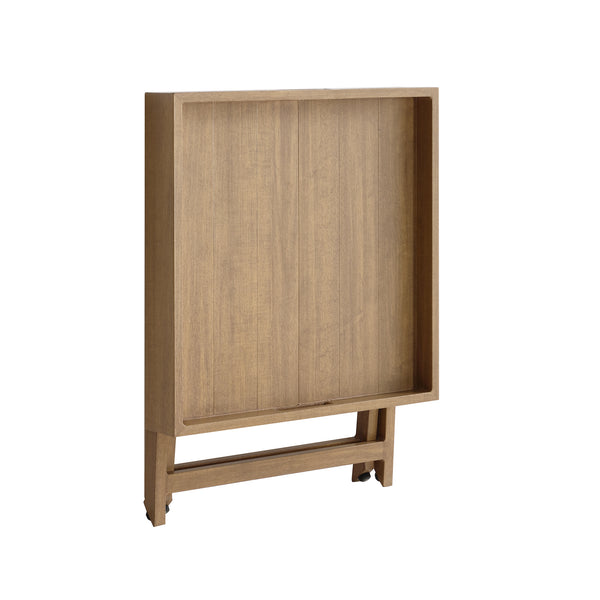 Pedra Aluminium Outdoor Side Tray Table, Natural