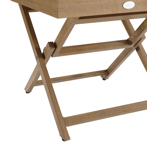 Pedra Aluminium Outdoor Side Tray Table, Natural