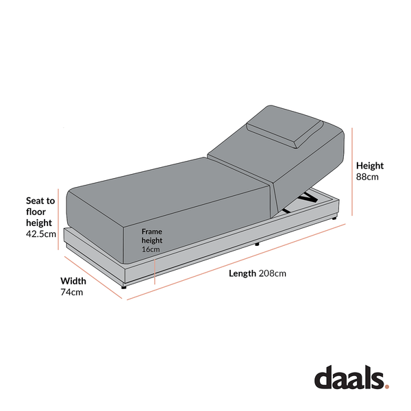 Pedra Rope and Aluminium Outdoor Sun Lounger, Natural