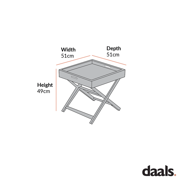 Pedra Aluminium Outdoor Side Tray Table, Natural