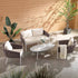 Montebello 4 - Seater Outdoor Taupe Rope and Aluminium Sofa Set with White Ceramic Coffee Table - daals