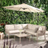 Earlswood Aluminium Washed Wood Effect Corner Sofa Set with Coffee Table - daals
