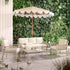 Earlswood Aluminium Washed Wood Effect Sofa Set with Coffee Table - daals