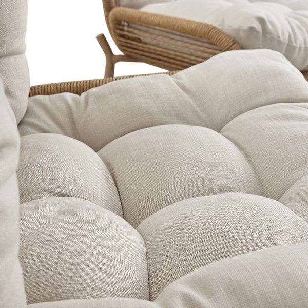 Marlowe Wicker and Aluminium Frame Sofa Set, Natural - daals