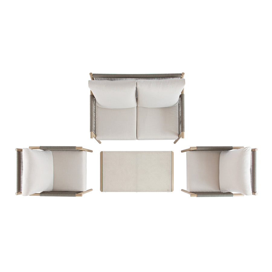 Soller Indoor and Outdoor Rope Weave 4-Seater Sofa Set