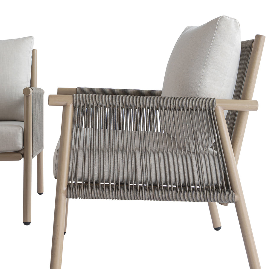 Soller Indoor and Outdoor Rope Weave 4-Seater Sofa Set