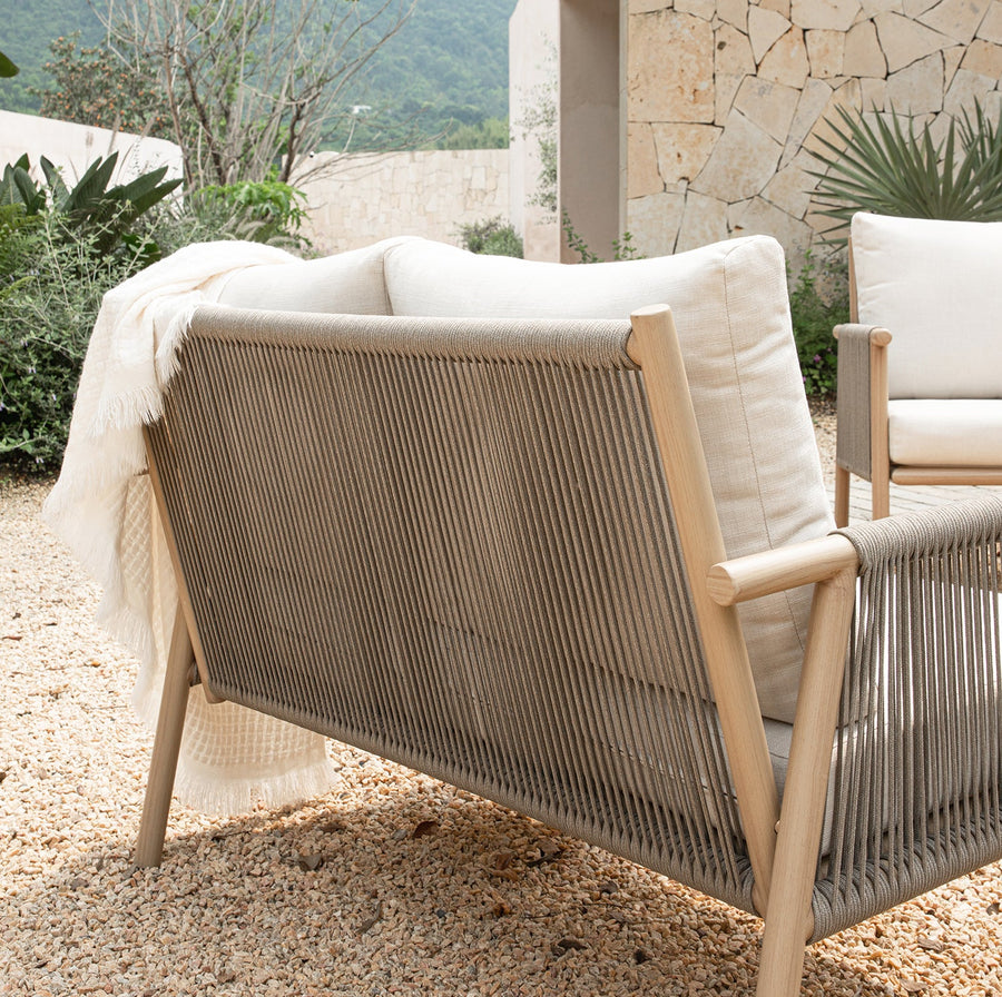 Soller Indoor and Outdoor Rope Weave 4-Seater Sofa Set