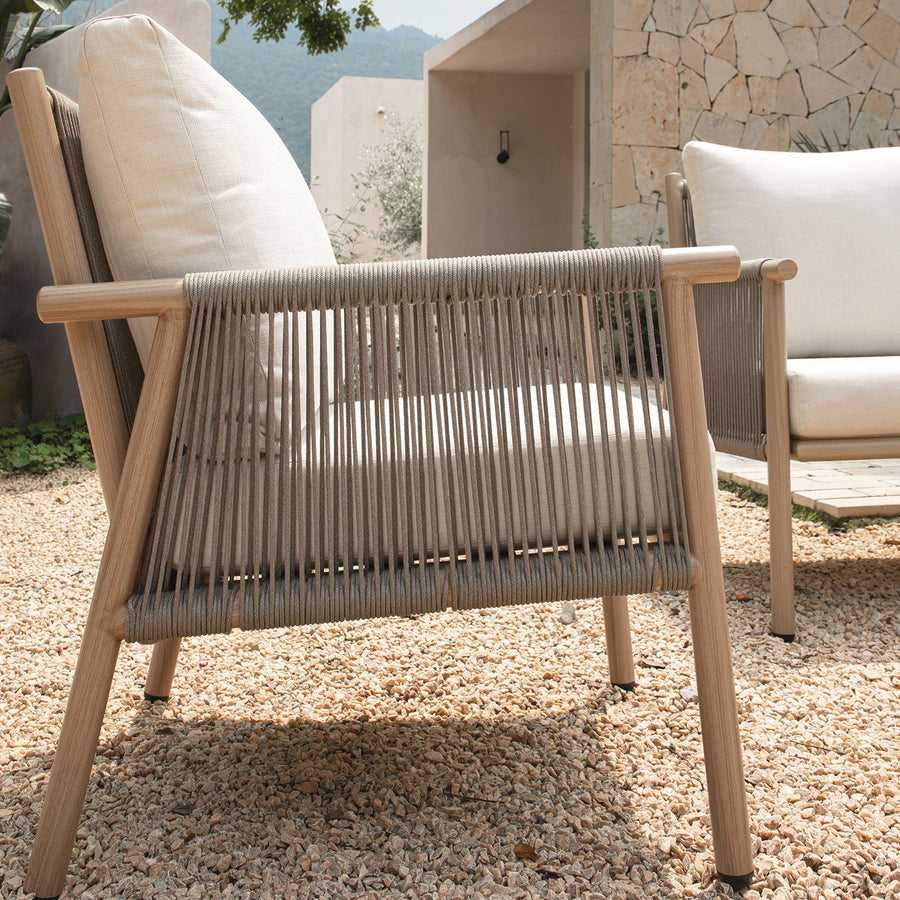 Soller Indoor and Outdoor Rope Weave 4-Seater Sofa Set