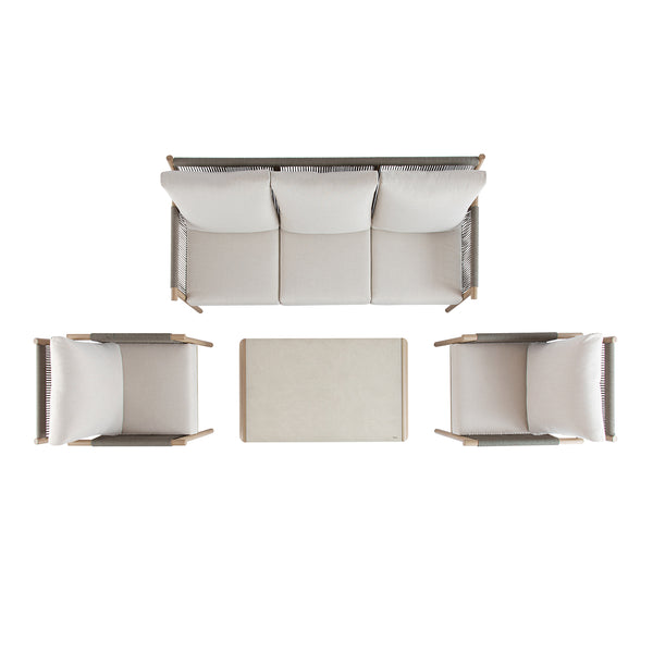 Soller Indoor and Outdoor Rope Weave 5 - Seater Sofa Set - daals